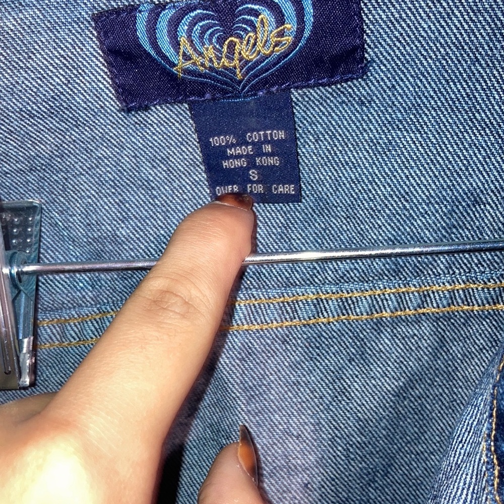 Blue Jean jacket with little sparkles on it